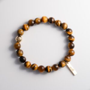 zolli gemstone tiger eye bracelet with gold plate